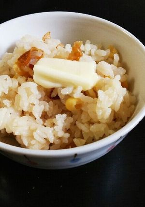貝ひもとコーンの炊き込みご飯-レシピのメイン写真