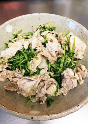 栄養満点！豆苗と豚のさっぱりゴマサラダ-レシピのメイン写真