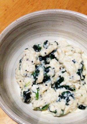 冷凍ほうれん草で☆一人前白和え-レシピのメイン写真