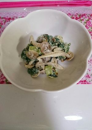 チンゲンサイとしめじのマヨ醤油和え-レシピのメイン写真