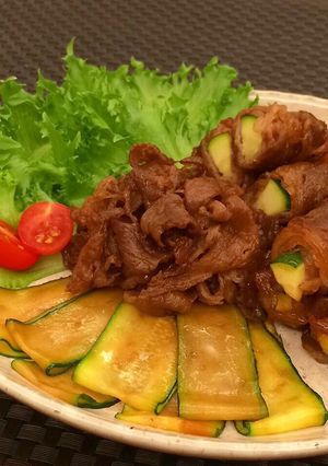 ズッキーニと牛肉の２種のロール-レシピのメイン写真