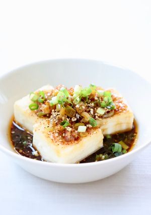 風味良い【焼き豆腐のピリ辛ネギだれ】-レシピのメイン写真