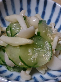 ホワイトブナピーときゅうりの酢の物-レシピのメイン写真