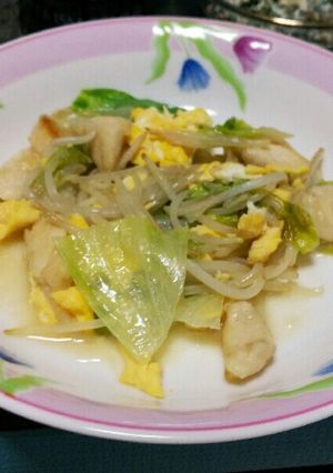 レタスと鶏肉の塩炒め-レシピのメイン写真