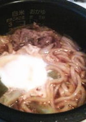 炊飯すきやき風うどん-レシピのメイン写真