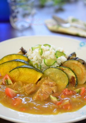 夏野菜とシーチキンの冷やしカレー♫-レシピのメイン写真
