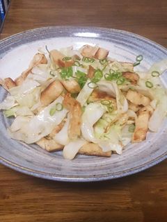 カリカリ油揚げとキャベツの香ばし炒め-レシピのメイン写真