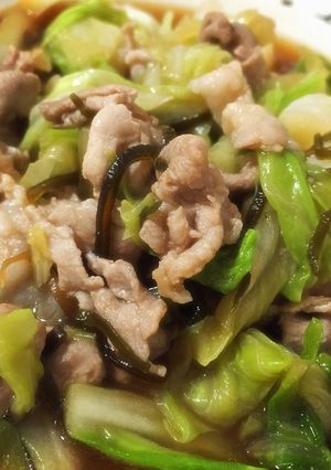 豚肉とキャベツの塩昆布炒め-レシピのメイン写真