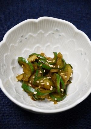 レンジで簡単！青ナスの生姜醤油和え-レシピのメイン写真