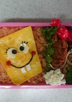 スポンジボブキャラ弁-レシピのメイン写真
