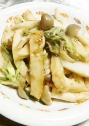 みょうが・しめじ・ハモ天のさっと味噌炒め-レシピのメイン写真