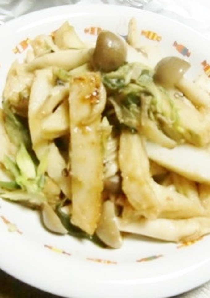 みょうが・しめじ・ハモ天のさっと味噌炒め-レシピのメイン写真