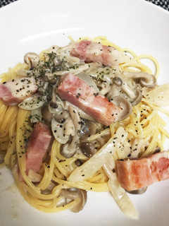 カロリー控えめ♪牛乳でクリームパスタ♡-レシピのメイン写真