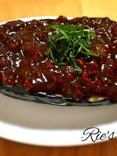 とろ〜り揚げ茄子の肉味噌田楽風♡-レシピのメイン写真