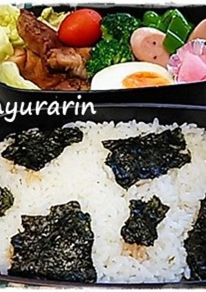 簡単キャラ弁☆ホルスタイン-レシピのメイン写真