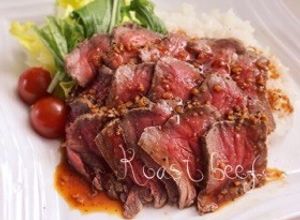 フライパンで！簡単ローストビーフ丼-レシピのメイン写真