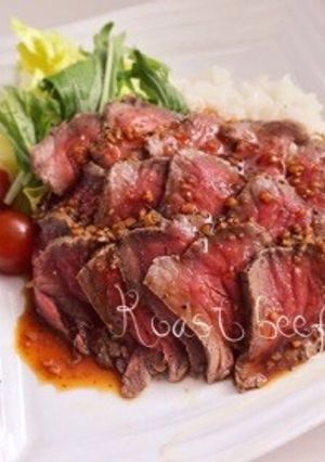 フライパンで！簡単ローストビーフ丼-レシピのメイン写真