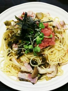 高菜明太パスタ-レシピのメイン写真