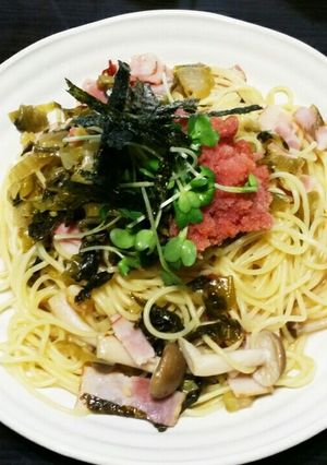 高菜明太パスタ-レシピのメイン写真