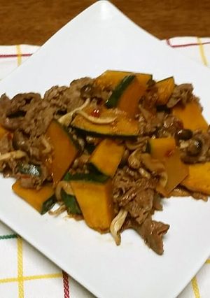 ★牛肉とかぼちゃのオイスター炒めピリ辛★-レシピのメイン写真