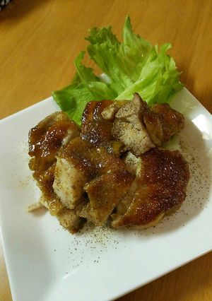 手抜き！名古屋手羽先味の鶏もも焼き-レシピのメイン写真