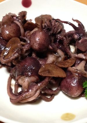 ミミイカのガーリックバター醤油炒め-レシピのメイン写真