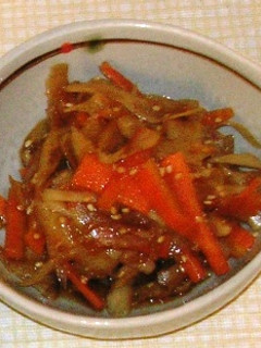 レンジで簡単!ノンオイルきんぴらごぼう-レシピのメイン写真