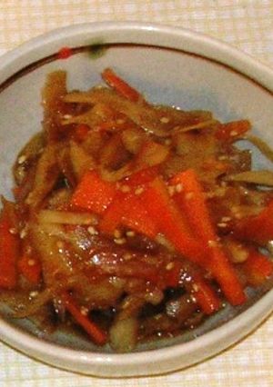 レンジで簡単！ノンオイルきんぴらごぼう-レシピのメイン写真