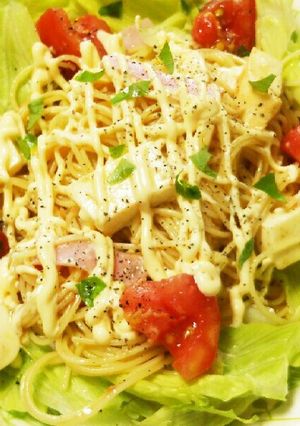早ゆで1分♪鉄板♪サラダパスタ-レシピのメイン写真