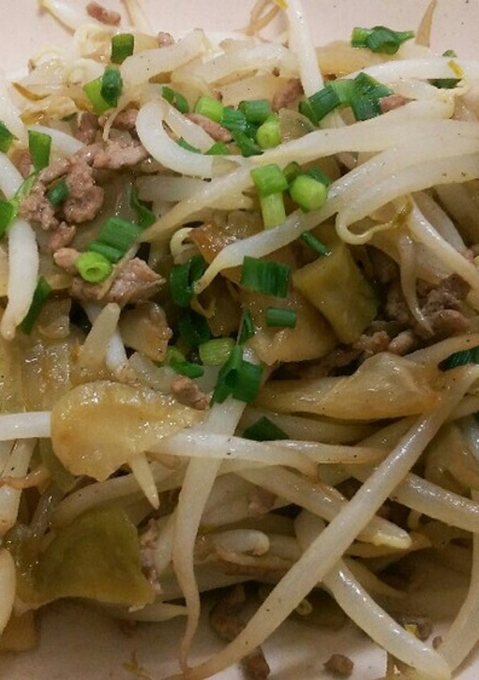 挽き肉とザーサイともやしの炒め物-レシピのメイン写真