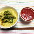 冷やしトマトつけ麺 バジルチキンのせ