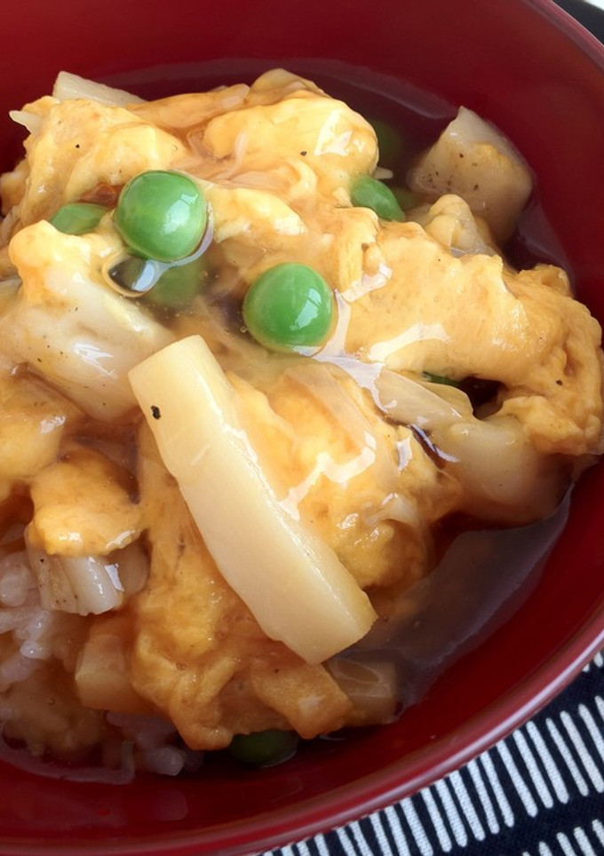 ほたてと筍のあんかけ卵丼　昆布水仕込-レシピのメイン写真