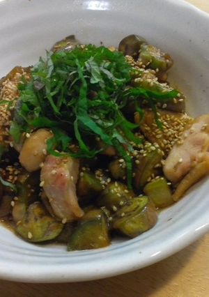 ナスと鶏肉の炒め煮-レシピのメイン写真