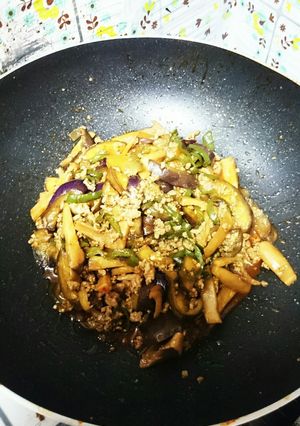 なすと豚ひき肉のピリ辛炒め(低糖質)-レシピのメイン写真