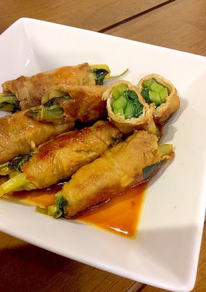 ちんげん菜の肉巻き-レシピのメイン写真