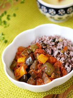 ❀たっぷり夏野菜のトマト煮&雑穀ごはん❀-レシピのメイン写真