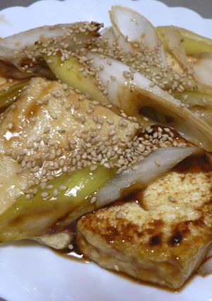 豆腐と長ねぎの生姜風味照り焼き-レシピのメイン写真