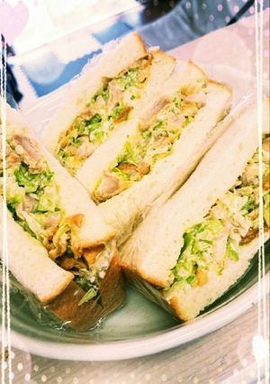 唐揚げレタスサンド-レシピのメイン写真