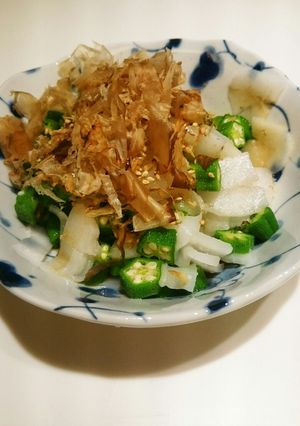 イカおくらのめんつゆ胡麻和え-レシピのメイン写真