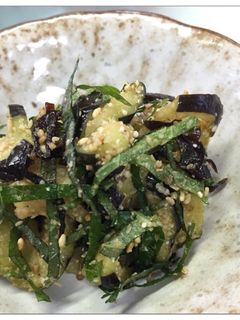 簡単!茄子☆大葉☆ゴマ☆夏の和え物-レシピのメイン写真