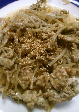 簡単　早い！　豚肉と　もやしの　塩炒め！-レシピのメイン写真
