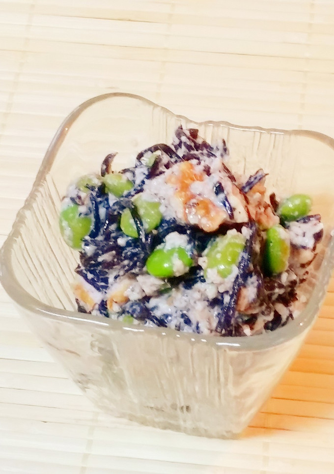 枝豆とひじきの胡桃入り白和え-レシピのメイン写真