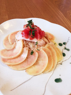 桃とトマトの冷製パスタ-レシピのメイン写真