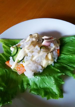 冷蔵ご飯で子どもが喜ぶ簡単サラダ寿司-レシピのメイン写真