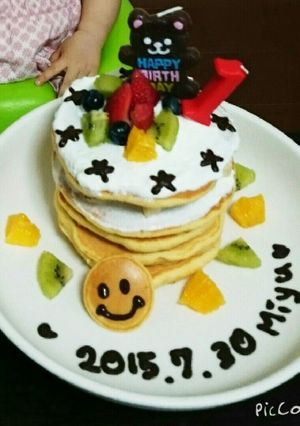 1歳 誕生日 パンケーキ-レシピのメイン写真