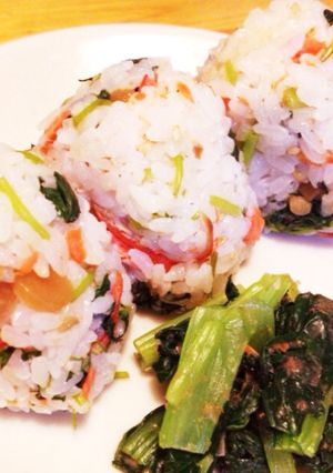 ごぼうの味噌漬けが決め手☆彩りおにぎり-レシピのメイン写真