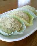ママと一緒に！レンジでうぐいすもち★