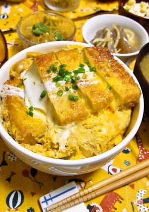 ヘルシー♪おいしい♪ 高野豆腐のカツ丼*-レシピのメイン写真