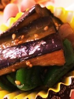 ナスとピーマンの甘辛煮♪-レシピのメイン写真