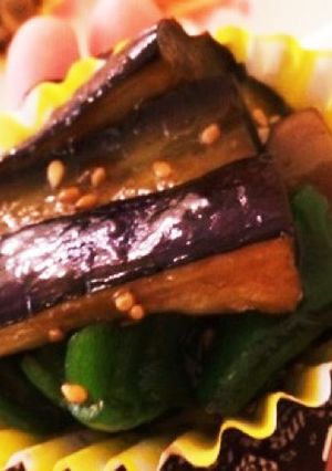 ナスとピーマンの甘辛煮♪-レシピのメイン写真